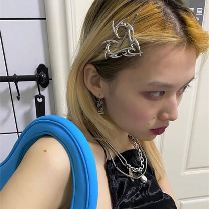 Heart Shaped Hair Clip Barrette Headdress Nonslip Ponytail Holder Accessories Hair Grips Side Clamp Hair Girls