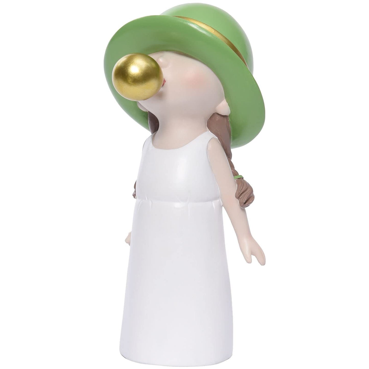 Kids Statue for Shelf Decor, Cute Blowing Bubble Figurines Room Decor, Small Figurines Decor for Boys Girls, Cool Resin Sculpture