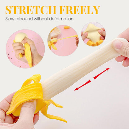 Peeled Banana Toys Wacky Plastic Funny Prank Banana Shaped Squeezing Toys Relief Toys for April Fools Day