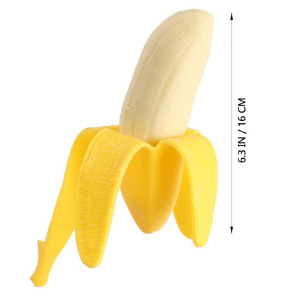 Peeled Banana Toys Wacky Plastic Funny Prank Banana Shaped Squeezing Toys Relief Toys for April Fools Day