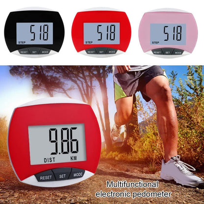 3D pedometer Step Counter 3D Walking Pedometer with Clip and Lanyard Accurate Step with Large Display -4pcsColor random