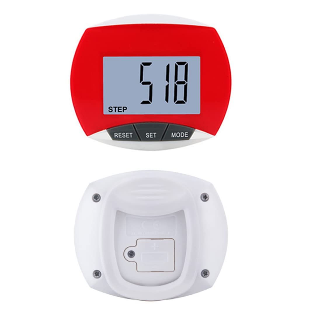 3D pedometer Step Counter 3D Walking Pedometer with Clip and Lanyard Accurate Step with Large Display -4pcsColor random