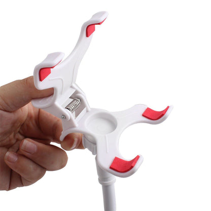 Universal bedside phone holder, lazy person holder, flexible long arm clip on mounting bracket for bedrooms and offices