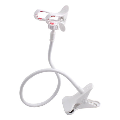 Universal bedside phone holder, lazy person holder, flexible long arm clip on mounting bracket for bedrooms and offices