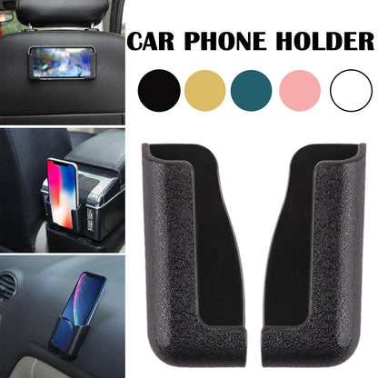 Stick-on Gravity Car Phone Holder Sleeves Strong Sticker Two Sides Cradle (Black)， Compatible with Smartphones, Adjustable Width