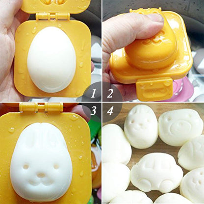 8PCS Cartoon Cute Boil Egg Mold/Fish Car Heart Shape Egg Sushi Rice Mold Mould/Decorating Fondant Cake Tool