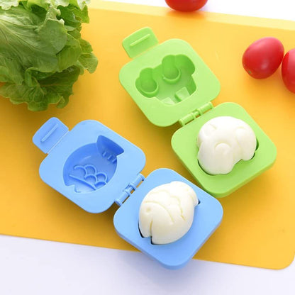 8PCS Cartoon Cute Boil Egg Mold/Fish Car Heart Shape Egg Sushi Rice Mold Mould/Decorating Fondant Cake Tool