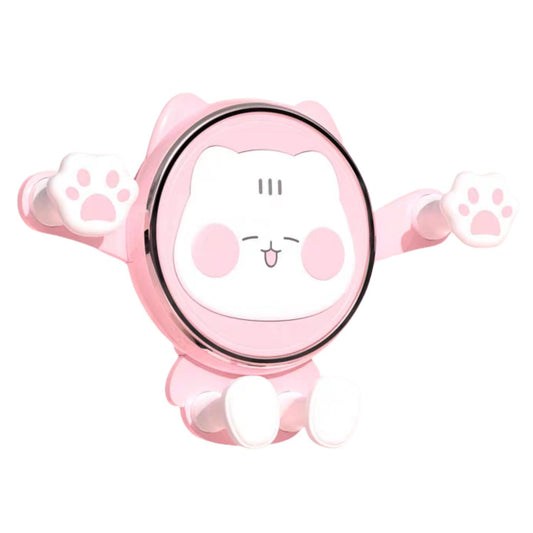 Cute Phone Mount for Car, Pink Cat Air Vent Clip Cell Phone Holder for Car Compatible with 4-7 inch Smartphones, Car Accessories