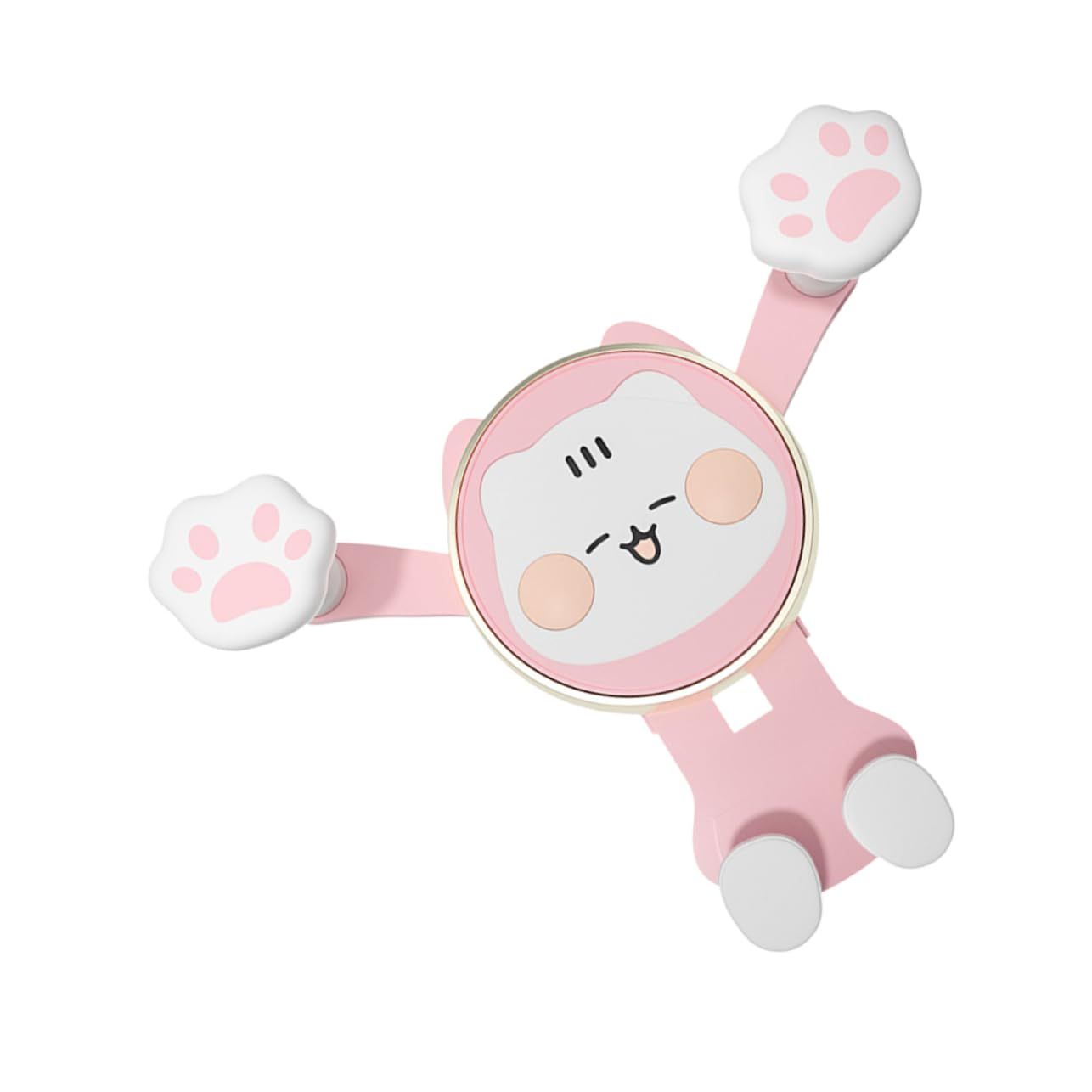 Cute Phone Mount for Car, Pink Cat Air Vent Clip Cell Phone Holder for Car Compatible with 4-7 inch Smartphones, Car Accessories