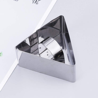 Cake ring mold 1 triangular cooking ring with food press - small dishwasher safety stainless steel mousse mold