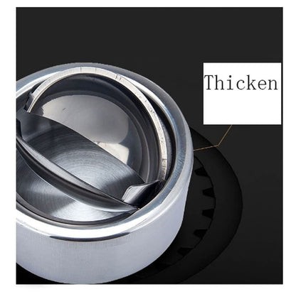 Stainless steel fly ash anti drop thick ashtray, home hotel bar large ashtray, living room with lid creative