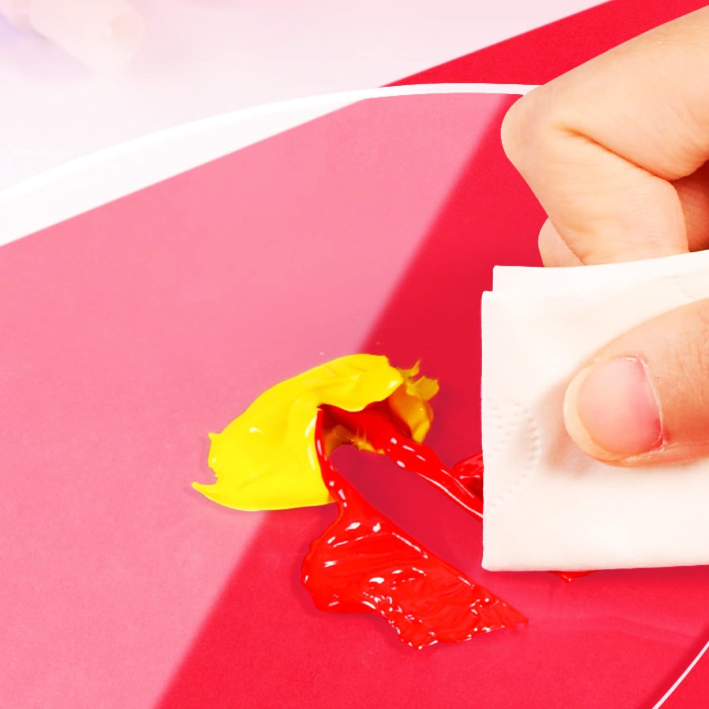 Easy to clean non stick artist tray, suitable for DIY art painting color palette in oil and watercolor painting crafts