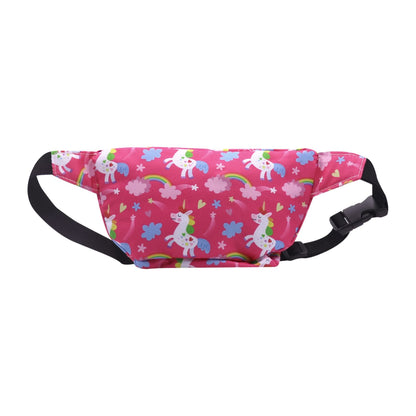 Cute Cartoon Dinosaur Unicorn Fanny Pack for Boys Girls,2 Layer Zipper Waist Bag Hip Bum Bag with Adjustable Strap