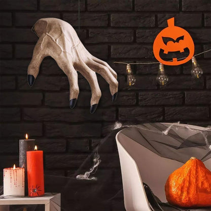 Halloween Skeleton Hands, Realistic Life Size Resin Fake Hands Scary Witch Hands for Halloween Party Haunted Houses