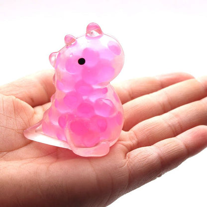 12 PCS(Random color and style)Decompression Toy Bright Colors Relieve Stress Smooth Edge Clear Texture Dinosaur Pinch Toy Kids