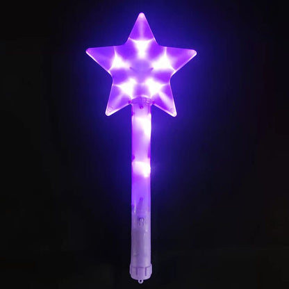 5 Pcs Star Fairy Wand Glow Stick Party Nativity Toy Toys DIY Fairy Wand Fairy Princess Wand Star Fairy Stick Light Glow Sticks