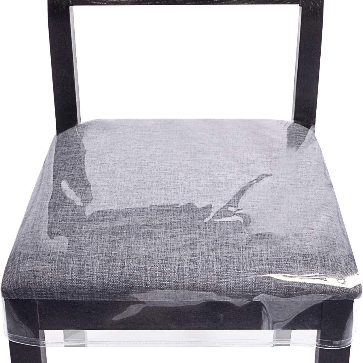Houseables Plastic Chair Covers, Dining Chairs Fits Clear, Adjustable,Waterproof Protector, Vinyl Cover, Kids Seat Slipcover