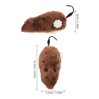 1PCS Halloween Wind- Up Toys Running Plush Mice Wind Up Mouse Toy Windup Rats Toys Mini Jumping Rat Clockwork Toys