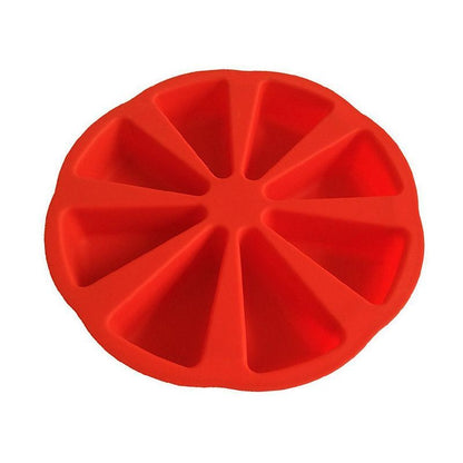 Non-stick Cake Baking Mold, Triangle 8 Cavity Pizza Pan, Food-grade Silicone Mold Specialty and Novelty Cake Pan for Brownies