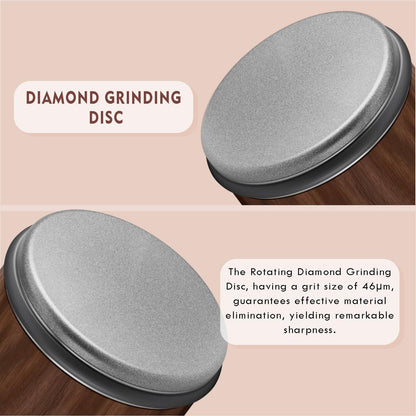 Rolling Knife Sharpener Kit, Rolling Knife Sharpener Tool, Kitchen Knives Knives Sharpener Kit Offers 15 & 20 Degree Magnetic Knife Sharpening Roller.（Wood grain set
 8.5 * 5.5 base 10.6 * 6 *. 25cm
）