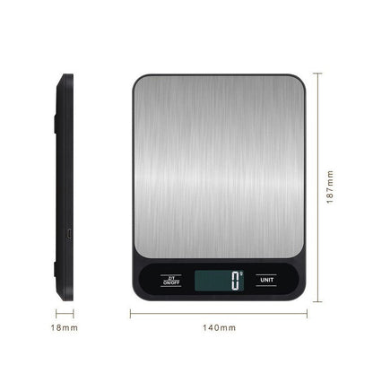 Digital Kitchen Food Scale for Cooking Baking Coffee Scale 5000g by 1g with Tare and LCD Display Food Weight Scale,（Black charging model）