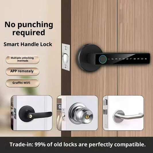 [New] Smart Lock Fingerprint Door Lock,Lock Smart Lock Keyless Entry Door Lock Reader,Home Bedroom Apartment(Black)