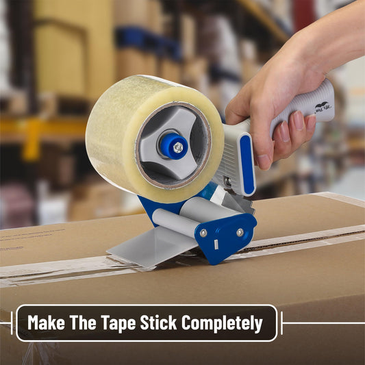 Heavy Duty Packaging Tape Dispenser, 2 Inch Tape Gun with Clear Tape, Packaging Tape Dispenser（blue）