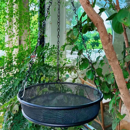 Premium Hanging Bird Feeder Tray, Platform Bird Feeder Stainless Steel Mesh Tray,Wild Bird Feeder for Outside Hanging Seed Platform 1Pcs