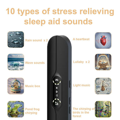 Pillow Speakers for Sleeping,Portable Bluetooth Speaker with Bone Conduction, 10 White Noises, Display, Volume Control,  black