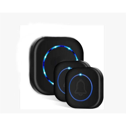Wireless Doorbell, Door Bell Kit, Distinguish Front and Rear Doors, for Home Office Classroom（One drag, two sounds）