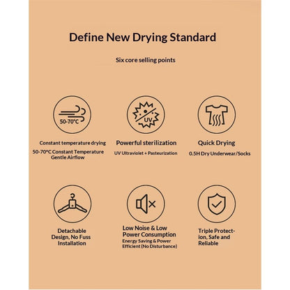 Portable Dryer, Portable Clothes Dryer, Clothes Dryer Foldable, Travel Portable Electric Clothes Drying Hanger Dryer Rack Machine Foldable Dryer Dryer Machine for Socks Bras Lingerie