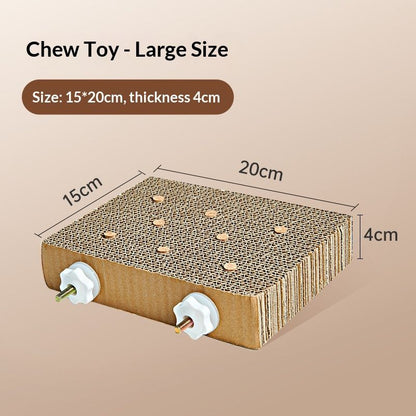 2 Pieces Bird Chew Toy Parrot Cage Perch Cardboard Platform Bird Paw Grinding Stand Parrot Cage Playground for Macaws, Small Parakeets, Conures, Budgies, Finches Conure Cockatiel (large size)