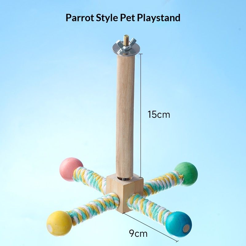 360 ° rotating station pole Interactive Spinning Toys, Enrichment Bird Cage Accessories Perch Toys for Medium-Sized Birds Cockatiel Ring-Necked  (Monochrome version)