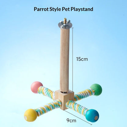 360 ° rotating station pole Interactive Spinning Toys, Enrichment Bird Cage Accessories Perch Toys for Medium-Sized Birds Cockatiel Ring-Necked  (Monochrome version)