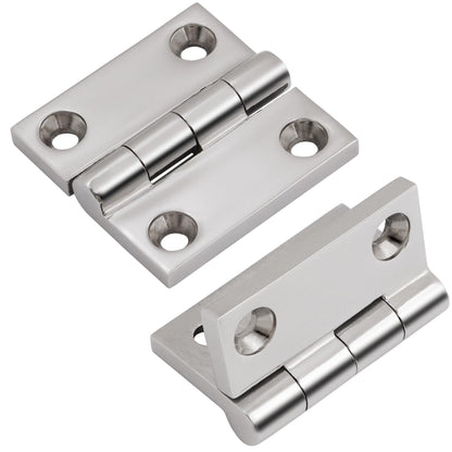 316 Stainless Steel Hinges Marine Grade 2" x 2" Heavy Duty Boat Hatch Hinge (50 mm X 50 mm) 4 Pack Casting Cabinet Door Hinge with Screws
