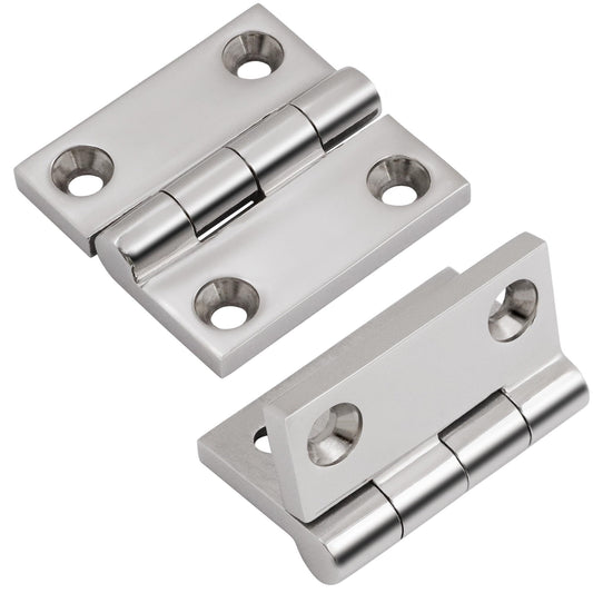 316 Stainless Steel Hinges Marine Grade 2" x 2" Heavy Duty Boat Hatch Hinge (50 mm X 50 mm) 4 Pack Casting Cabinet Door Hinge with Screws