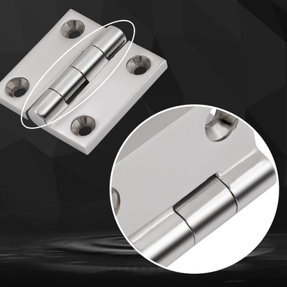 316 Stainless Steel Hinges Marine Grade 2" x 2" Heavy Duty Boat Hatch Hinge (50 mm X 50 mm) 4 Pack Casting Cabinet Door Hinge with Screws
