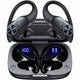 Bluetooth Headphones Wireless Earbuds 80hrs Playtime Wireless Charging Case Digital Display Sports Ear Buds with Earhook Deep Bass IPX7 Waterproof Over-Ear Earphones for TV Phone Laptop Black