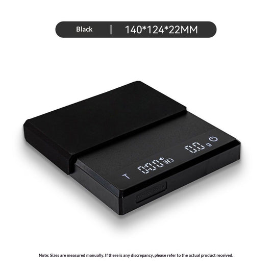 Espresso Scale with Timer,Small Coffee Scale with Solid-Liquid Detection,Auto Tare Digital Coffee Bean Scale,0.1g Accurate Weighting,3 Mode,Black（0.3g-2000g）
