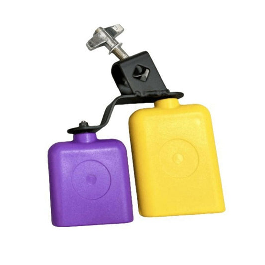 Block Set, Plastic Cow Bell Double Sambago Bell And Musical Percussion Block, Latin Percussion Instrument Kit