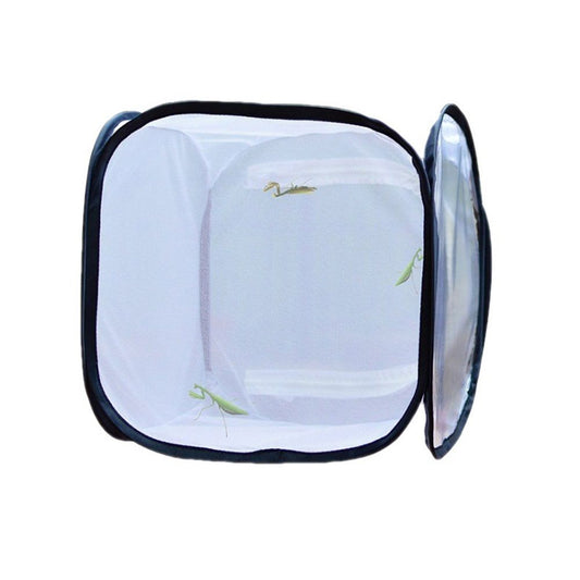 Butterfly Habitat,Outdoor Foldable Butterfly Cage Habitat Fine Mesh Stops - Mesh Panels for Air - Clear Window Panel for Easy Viewing