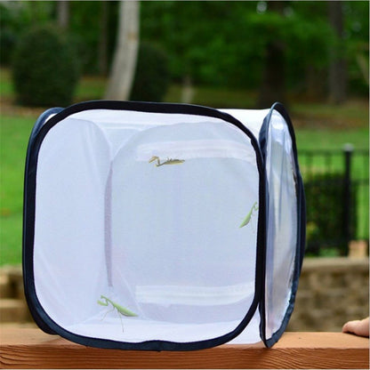 Butterfly Habitat,Outdoor Foldable Butterfly Cage Habitat Fine Mesh Stops - Mesh Panels for Air - Clear Window Panel for Easy Viewing