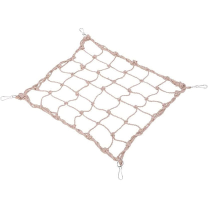 Bird Rope Perch Swing Climbing Net Toy Parrot Hammock for Cockatiels Cockatoo Rat Gerbil Chinchilla（60*60cm）