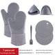 7PCS Oven Mitts and Pot Holders Sets - 480°F Heat Resistant Pot Holders and Oven Mitts, Extra Long Silicone Oven Mitts for Cooking, Non-Slip Oven Mitt with Soft Cotton Lining
