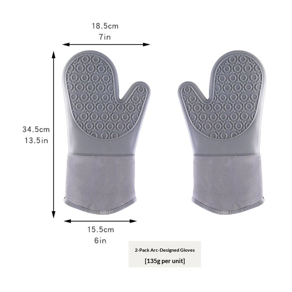 7PCS Oven Mitts and Pot Holders Sets - 480°F Heat Resistant Pot Holders and Oven Mitts, Extra Long Silicone Oven Mitts for Cooking, Non-Slip Oven Mitt with Soft Cotton Lining