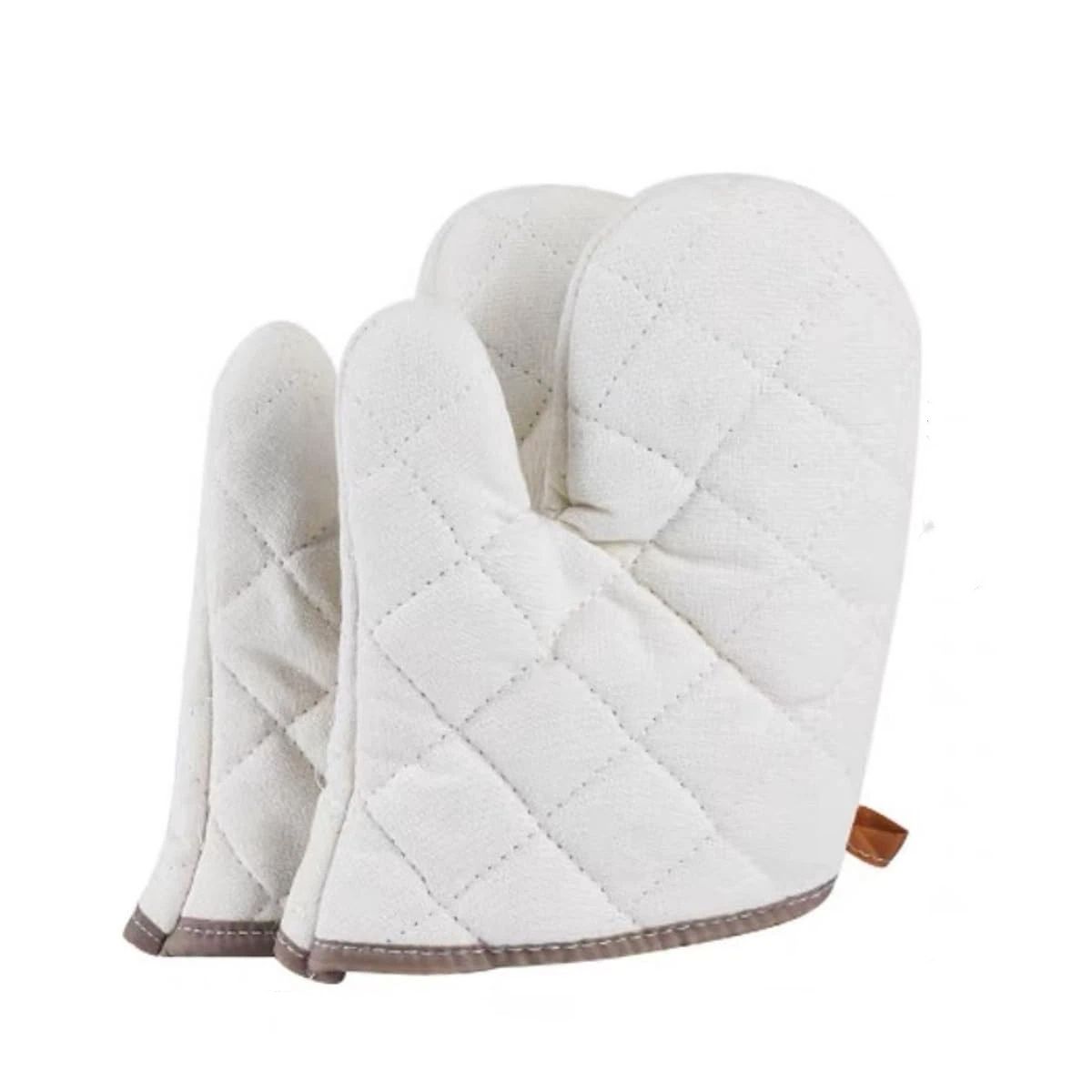 Cotton Oven a pair , High Heat Resistant Microwave Gloves, Kitchen Mitts for Baking,Cooking, BBQ, Small