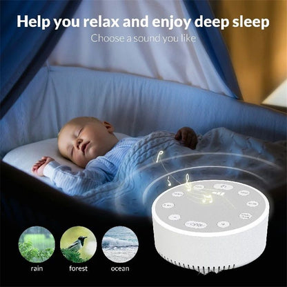 Sound Machine Night Light White Noise Noise Machine Looping Sounds Function Sleep Sounds Machine for Baby Kids Adult & Home Office Travel