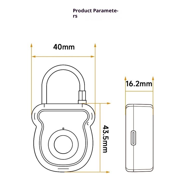 Fingerprint Padlock for Gym Locker w/USB Key, Biometric Lock 20 User for Luggage Backpack Case Toolbox Suitcase Zipper Handbag, Keyless Cable Latch for Travel Renter School Office Dorm