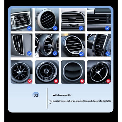 Firm-hold Air Vent Car Phone Holder ,Rotatable Universal Phone Mount with Adjustable Wide Hook,Anti-vibration,Single-press Release,Heat-resistant