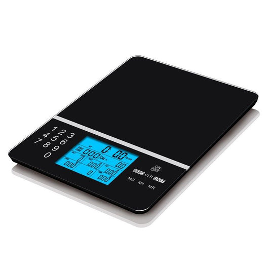 Food Scale with Nutritional Calculator, Kitchen Diet Scale, Digital Food Calorie Counting Scale for Meal Prep, Kitchen, Baking, Weight Loss, Resolution 1g, Max 5kg 11Ib